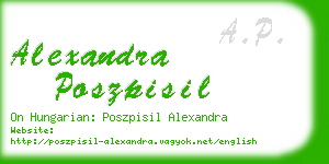 alexandra poszpisil business card